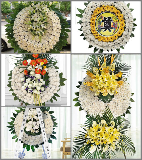 四川成都新津县安西镇蔡埂村花圈速递